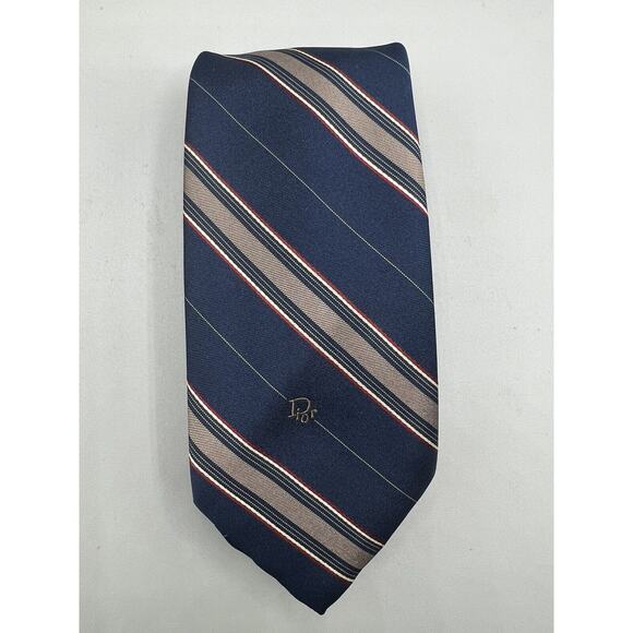 Christian‎ Dior Men’s Classic Necktie Stripe - Picture 1 of 5